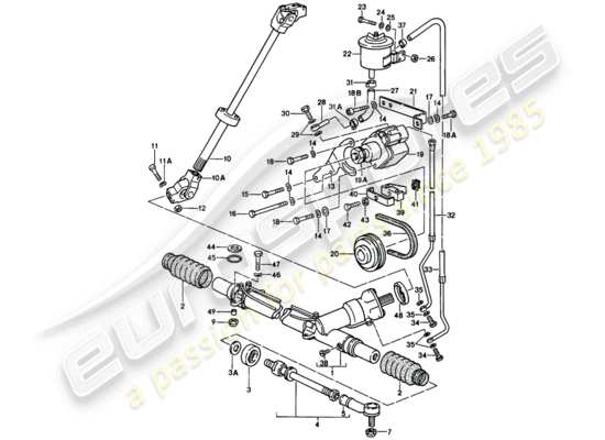 a part diagram from the Porsche 928 parts catalogue