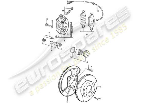 a part diagram from the Porsche 928 parts catalogue