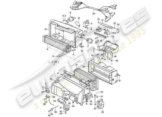 a part diagram from the Porsche 928 parts catalogue