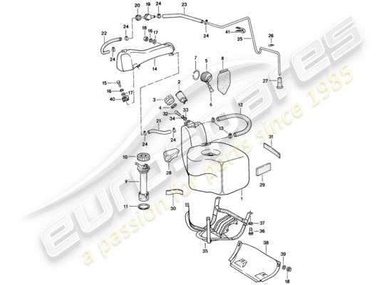 a part diagram from the Porsche 928 parts catalogue