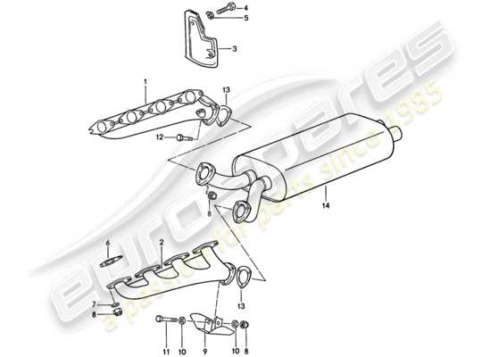 a part diagram from the Porsche 928 parts catalogue