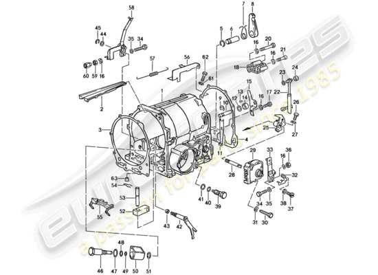 a part diagram from the Porsche 928 parts catalogue