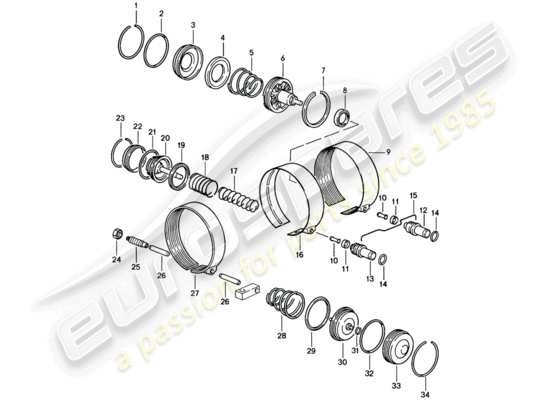 a part diagram from the Porsche 928 parts catalogue