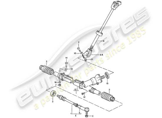 a part diagram from the Porsche 928 parts catalogue