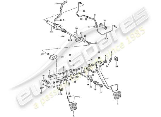 a part diagram from the Porsche 928 parts catalogue