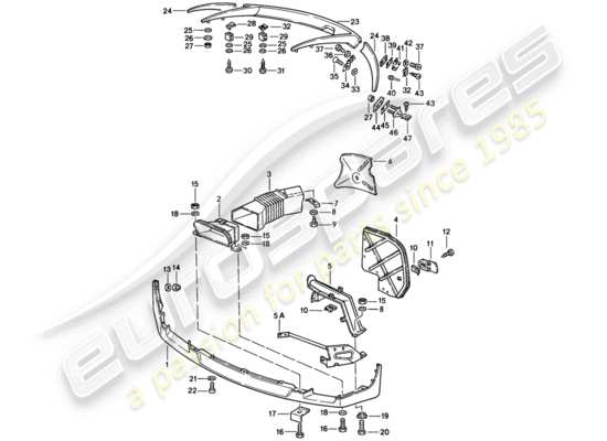 a part diagram from the Porsche 928 parts catalogue