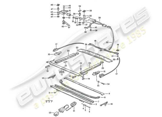 a part diagram from the Porsche 928 (1983) parts catalogue