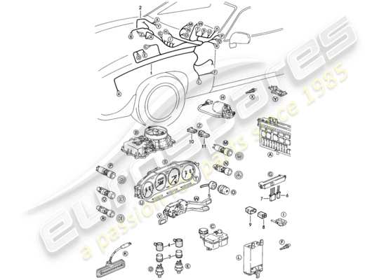 a part diagram from the Porsche 928 parts catalogue