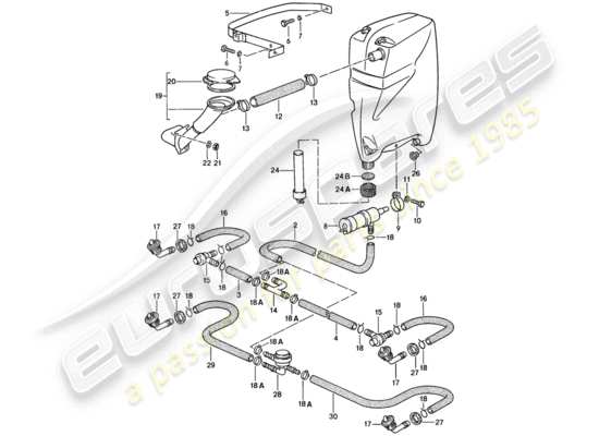 a part diagram from the Porsche 928 parts catalogue