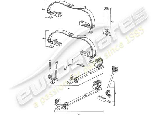 a part diagram from the Porsche 928 parts catalogue