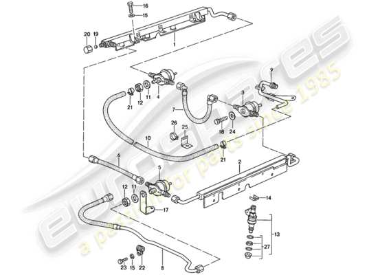 a part diagram from the Porsche 928 parts catalogue