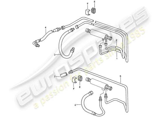 a part diagram from the Porsche 928 (1984) parts catalogue