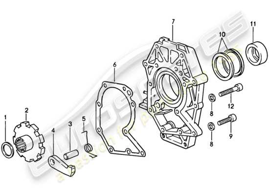 a part diagram from the Porsche 928 parts catalogue