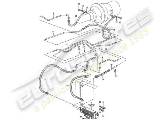 a part diagram from the Porsche 928 (1984) parts catalogue