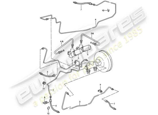 a part diagram from the Porsche 928 (1984) parts catalogue