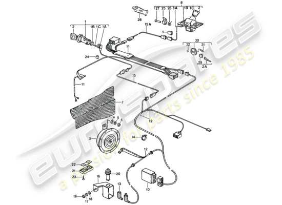 a part diagram from the Porsche 928 parts catalogue