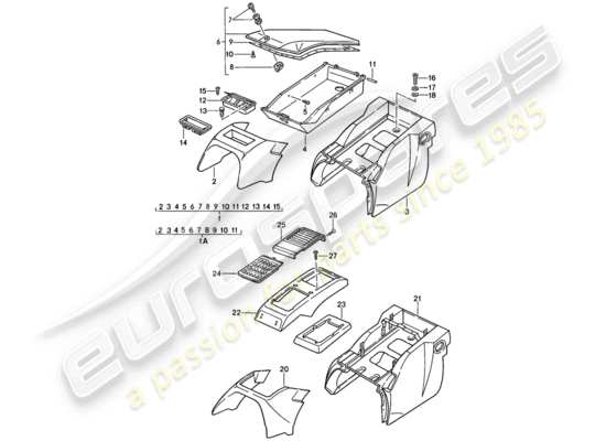 a part diagram from the Porsche 928 parts catalogue