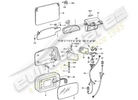 a part diagram from the Porsche 928 parts catalogue