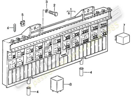 a part diagram from the Porsche 928 (1984) parts catalogue