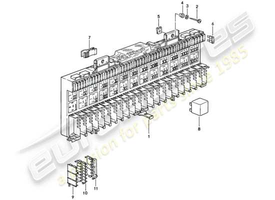 a part diagram from the Porsche 928 parts catalogue