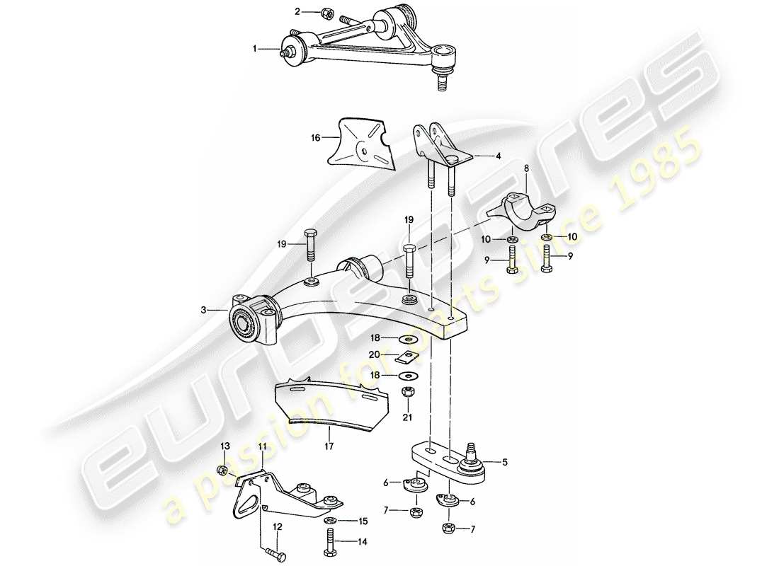 Porsche 928 (1985) TRACK CONTROL ARM - F 92-GS861 000>> - D - MJ 1986>> - MJ 1986 Parts Diagram