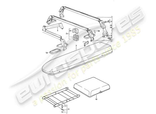 a part diagram from the Porsche 928 (1985) parts catalogue