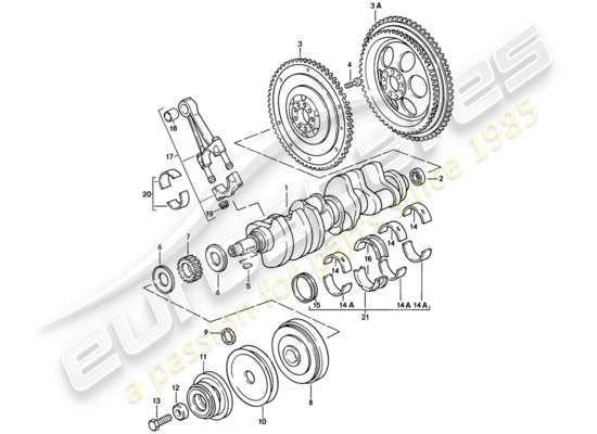 a part diagram from the Porsche 928 parts catalogue