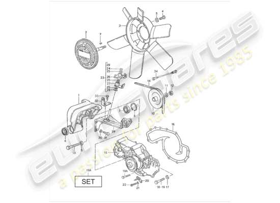 a part diagram from the Porsche 928 parts catalogue