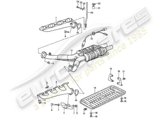 a part diagram from the Porsche 928 parts catalogue