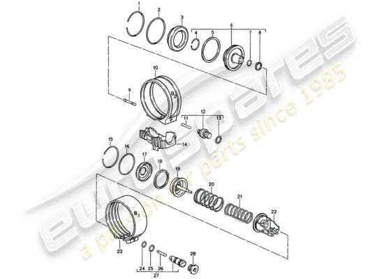 a part diagram from the Porsche 928 parts catalogue