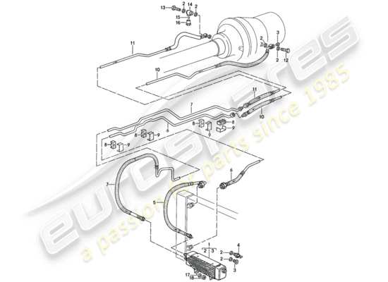 a part diagram from the Porsche 928 parts catalogue