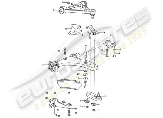 a part diagram from the Porsche 928 parts catalogue