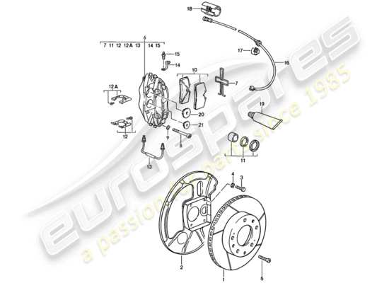 a part diagram from the Porsche 928 parts catalogue