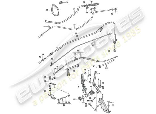 a part diagram from the Porsche 928 parts catalogue