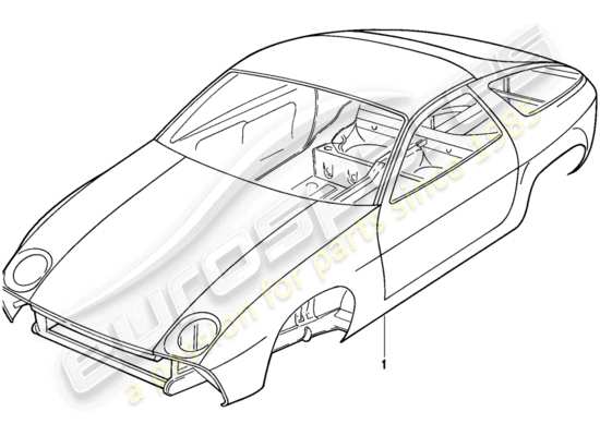 a part diagram from the Porsche 928 (1985) parts catalogue