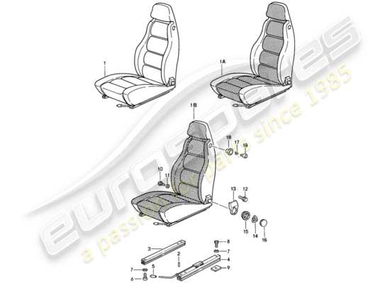 a part diagram from the Porsche 928 parts catalogue