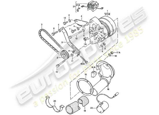 a part diagram from the Porsche 928 parts catalogue