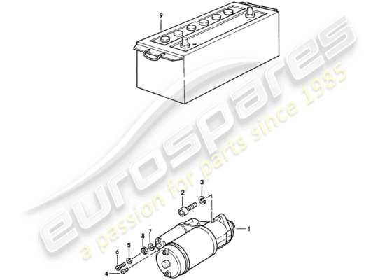 a part diagram from the Porsche 928 parts catalogue