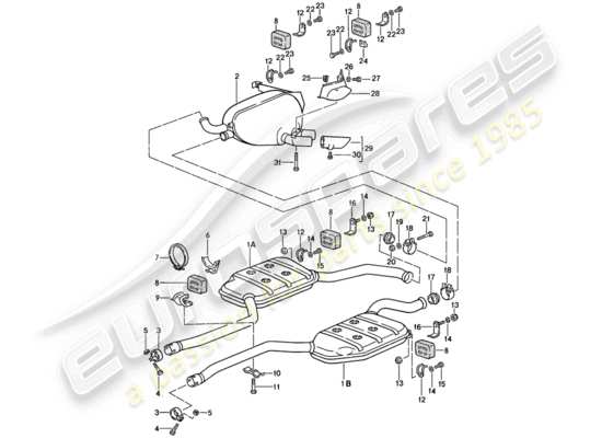 a part diagram from the Porsche 928 parts catalogue