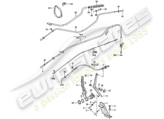 a part diagram from the Porsche 928 parts catalogue