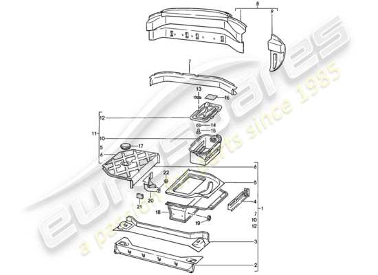 a part diagram from the Porsche 928 parts catalogue