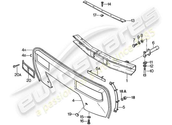 a part diagram from the Porsche 928 (1986) parts catalogue