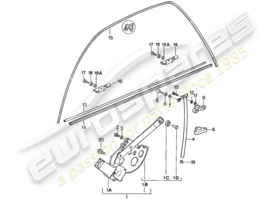 a part diagram from the Porsche 928 parts catalogue