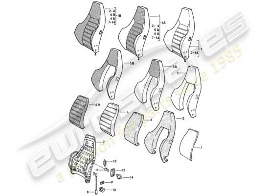 a part diagram from the Porsche 928 (1986) parts catalogue