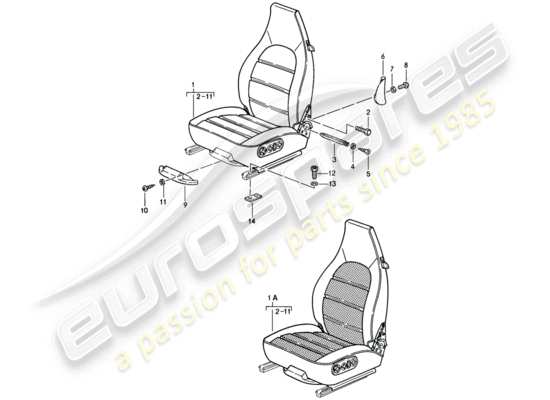 a part diagram from the Porsche 928 parts catalogue