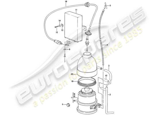 a part diagram from the Porsche 928 parts catalogue