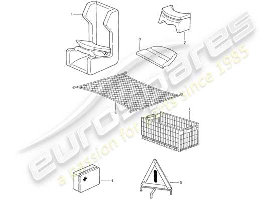 a part diagram from the Porsche 928 (1987) parts catalogue