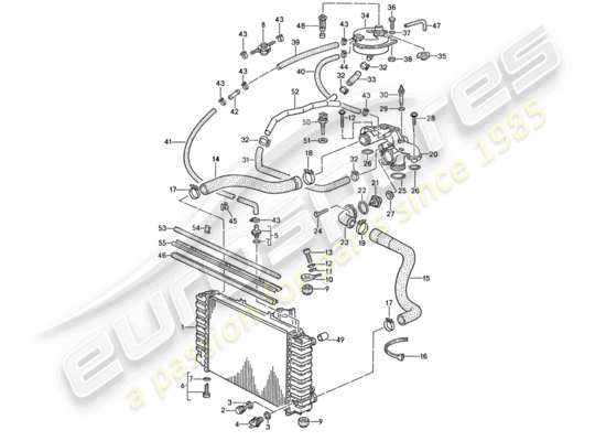 a part diagram from the Porsche 928 (1987) parts catalogue