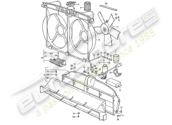 a part diagram from the Porsche 928 parts catalogue