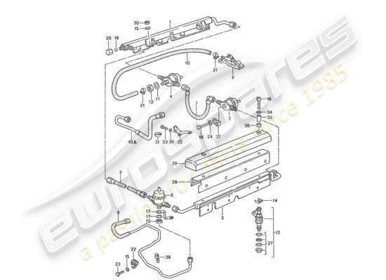 a part diagram from the Porsche 928 (1987) parts catalogue